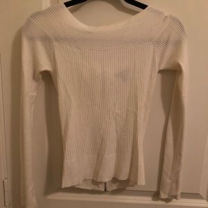 Express Off the Shoulder Sweater w/ zipper